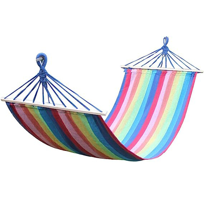 Canvas Hammock with Wooden Stick
